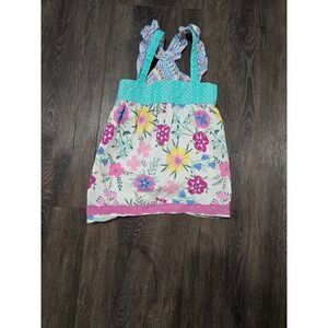 Matilda Jane Girls Floral Ruffle Strap Dress Multi-Color Size 4